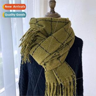 2023 new thickened Scarf imation winter warm cashmere female