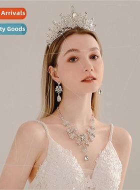 Bridal colored diamond hair accessories wedding dress headdr