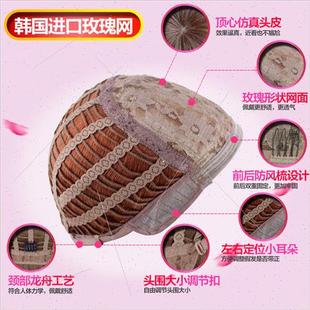 cute wig brown bangs oblique hair curly long ladies Europe