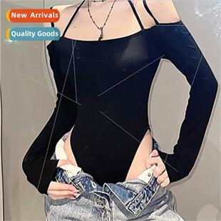 Autumn winter new 2023 imperial sister hot girl black long-s