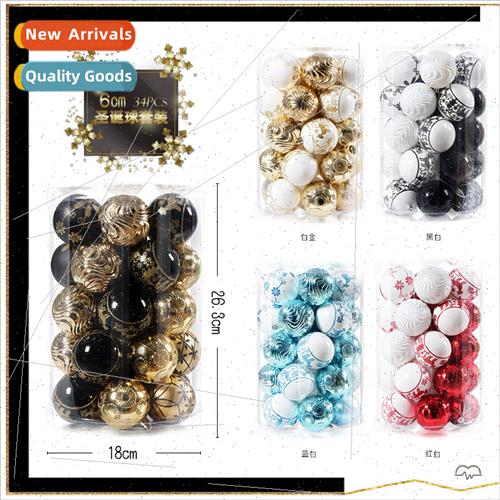 Christmas 6cm ball set 34 cylinders set Christmas e decorati