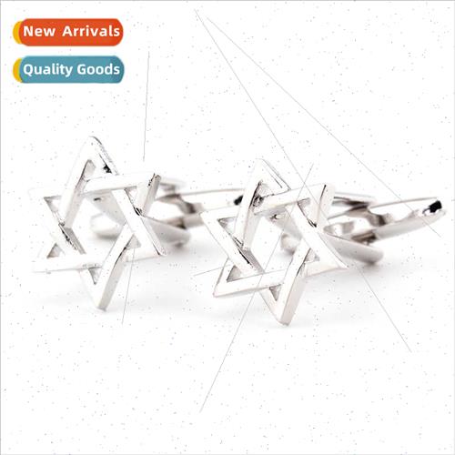 Metal Hexagonal Star Shape French Shirt Men Cufflinks Cuffli