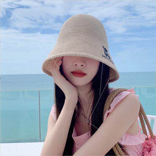 2023 Korean  spring fall new hat female cute bear fisherman