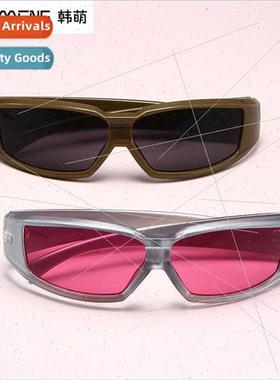 new Europe Y2K future wind sunglasses female ins silver nd s
