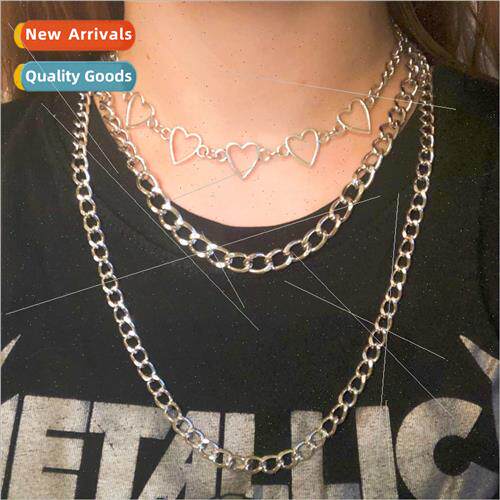 Europe hip-hop punk wind chain multi-layer necklace female s