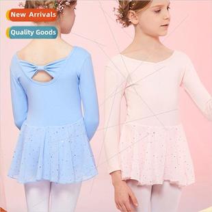wear childrens girls long-sleeved ballet practice clothes gi