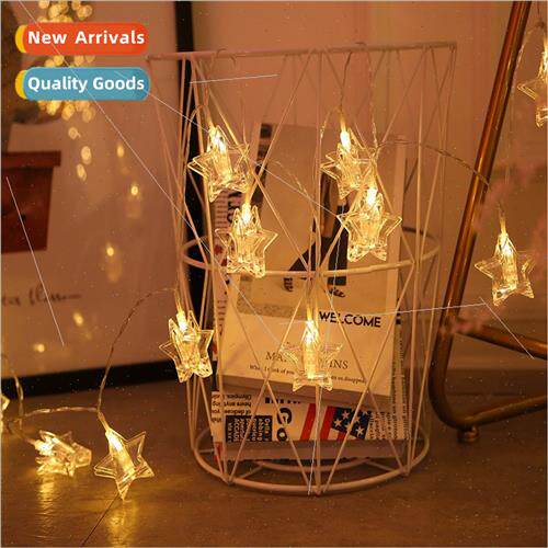led pentagram clip light string pentagram photo clip string