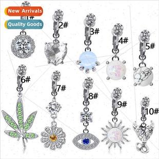 No piercing zircon heart eyes demon leaves dragon claw round