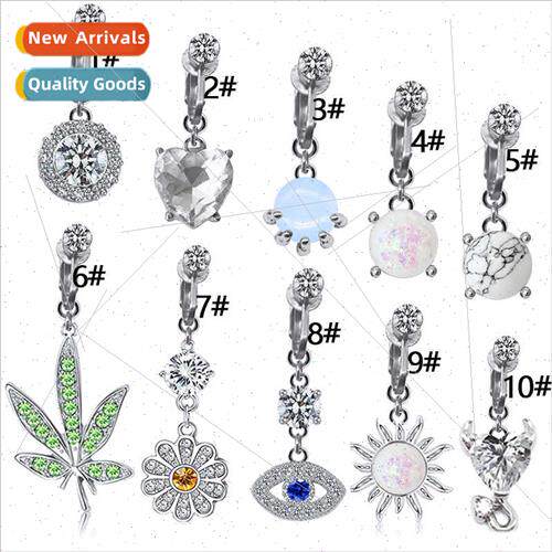 No piercing zircon heart eyes demon leaves dragon claw round