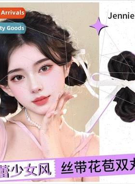 Ruth Sang childish ribbon double pill head wig female simula