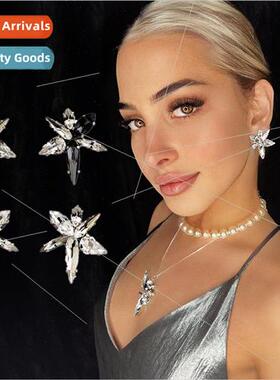 2022 super flash micro-set geometric glass diamonds inlaid d