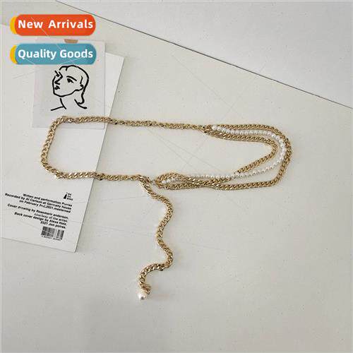 Japan pearl links Ms. metal thin waist chain skirt decoratio