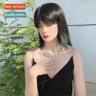 Japan wigs 适用men women short center parted wolf tail mulle