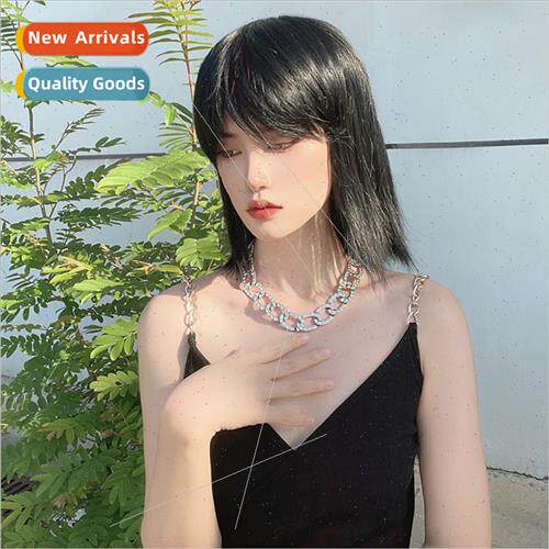 Japan wigs 适用men women short center parted wolf tail mulle