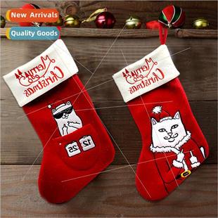 Model Christmas Cat Stocking Sto Cartoon