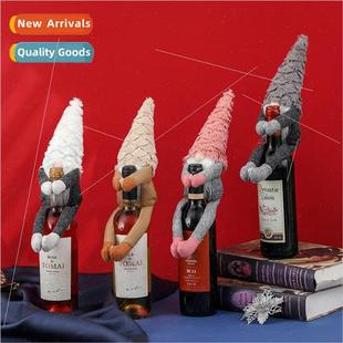 Old Man Doll Christmas Bottle Faceless Wine Set Decorations