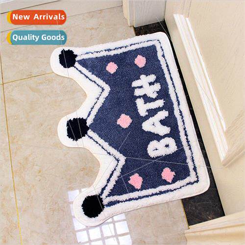 Flocking crown floor mat entrance bathroom door bathroom pri