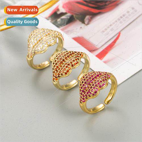 ins Europe copper gold-plated micro-set zirconia lip ring op