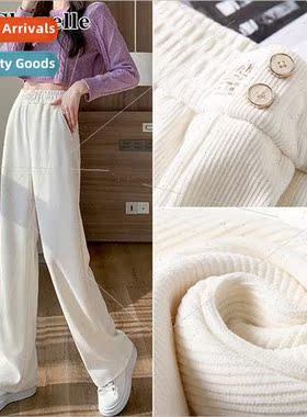 Oudais chenille padded casual pants women winter thickened h