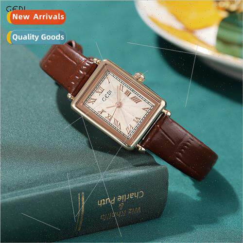 Women Roman retro small square disk student versatile bamboo