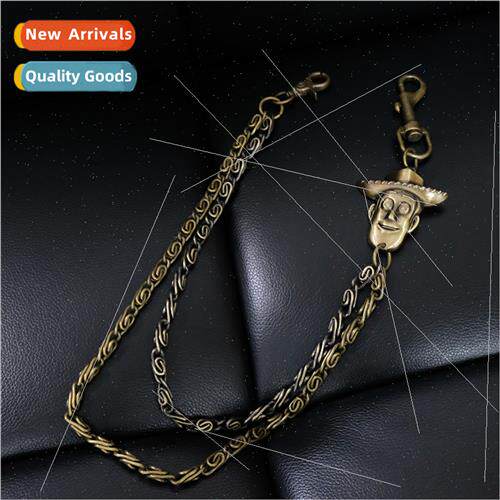 Metal pants chain cartoon character Hoodie super cool Korean