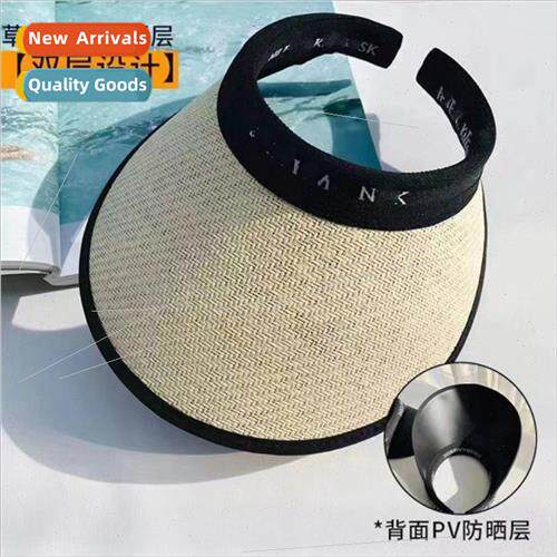 Hollow top sun hat women summer sunscreen large brim cycling
