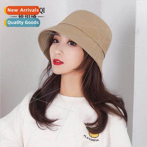 new Korean  spring washed cotton solid color fisherman hat m
