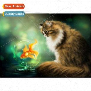 round diamond cat fish paintin New love full