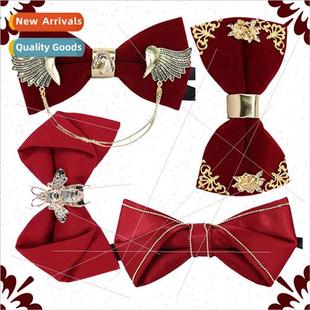 Chain Fish Tie Wings Chi Bow Gold Men Metal Accessories