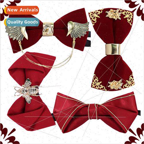 Metal Wings Gold Chain Gold Fish Accessories Men Bow Tie Chi