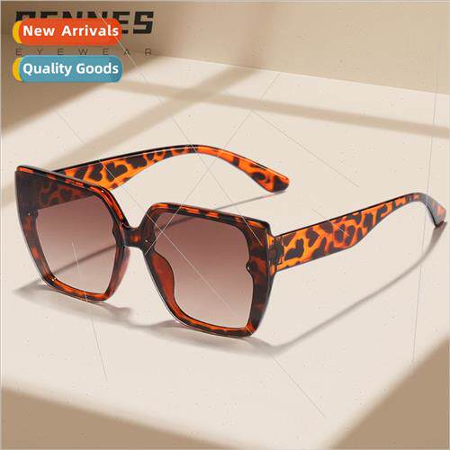 2024 large square frame veiled show face small sunglasses ou