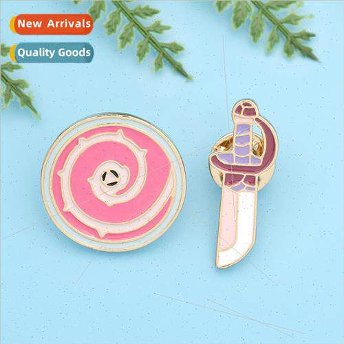 Korea new brooch creative snail shield sword brooch alloy oi