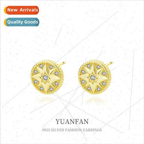 925 silver Zirconia Octopus Stud Earrings Women Europe Hundr