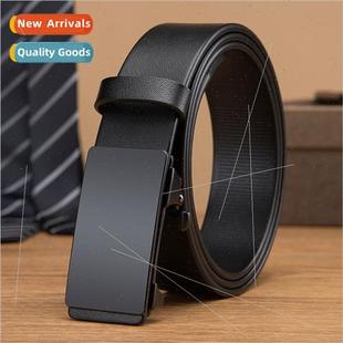 toothless automatic buckle Belt business leather belt men
