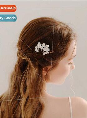 soft ceramic flower hairpin simple daily coiffure hair acces