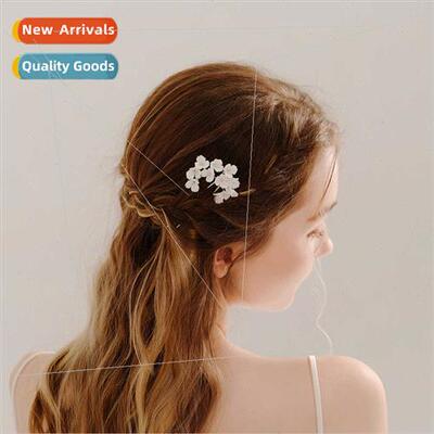 soft ceramic flower hairpin simple daily coiffure hair acces