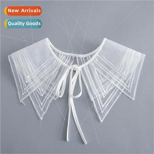 shawl wind collar girl yarn soft retro hair when fake Korea