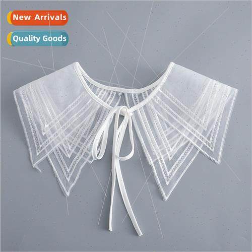 Korea fake collar when hair retro shawl soft yarn girl wind