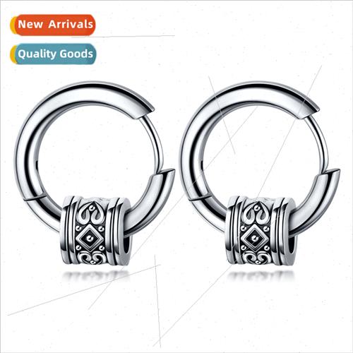 Korea men circle earrings retro fashion earrings jewelry sta