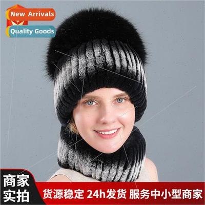Women new otter rabb fur winter hat ear protection thickened