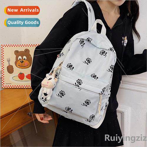 Junior high schoolbag female ins wind Korean girls lerary fl