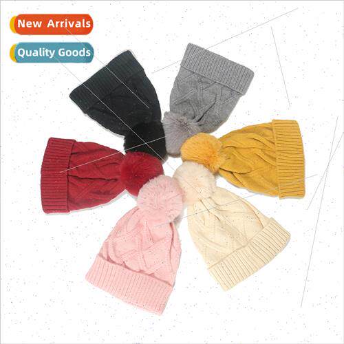 Autumn winter new solid colour wool cap fashion simple warm