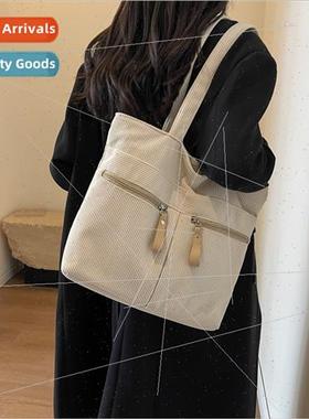 2023 Autumn new velvet leisure bag pure color simple shoulde