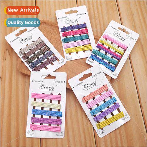 Korea new girl heart glter colorful hair clips a word clip b