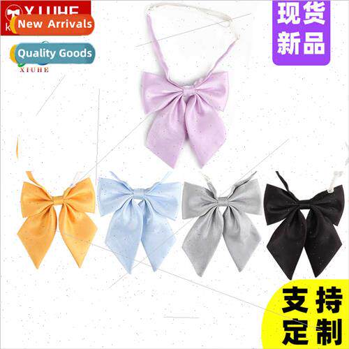 new JK Neck Flower Feather Root Bright  Bow Tie Solid Color