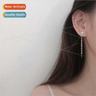 earrings new hexagram word cha hanging female back rice tide