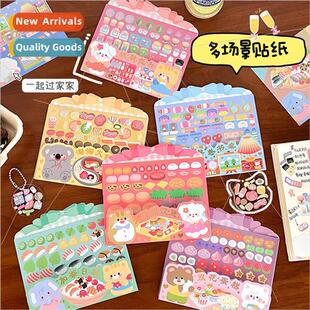 Cute ltle animals play house DIY scenery stickers students c