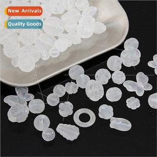 colorful pumpkin butterfly Acrylic DIY gold beads frosted