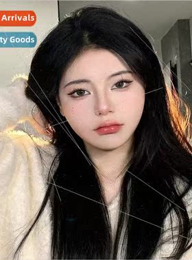 Wigs Women Medium Long mulation Black Waist-length Hair Mech