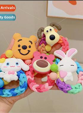 Children cute dog headband new girls braided hair band headd